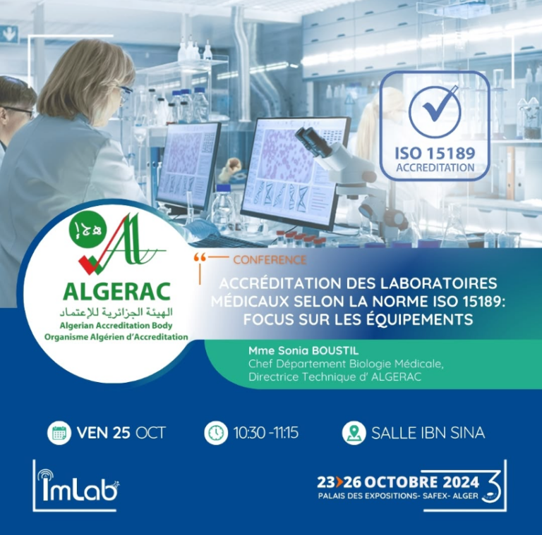 Conférence portant sur l’accréditation des Laboratoires Médicaux selon la norme ISO 15189